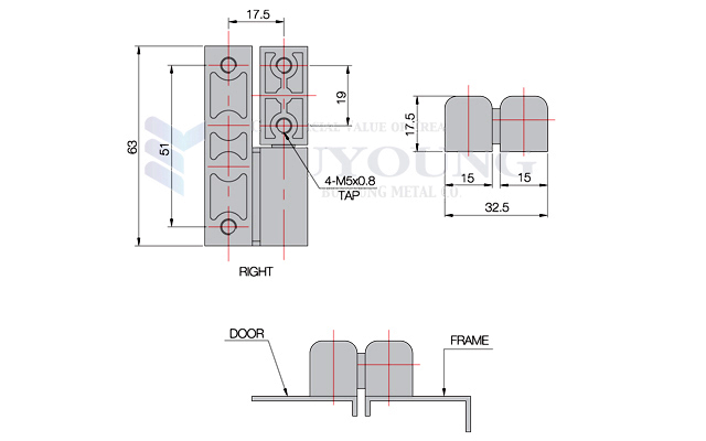 Removable hinge_drawing