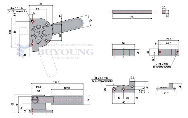 Soundproofing door handle_drawing